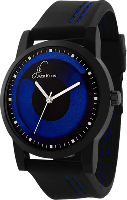 

Jack Klein High Quality Round Blue Dial Silicone Strap Watch - For Men