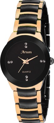 arum ASWW-012 Black Dial Black & Copper Chain Watch  - For Women   Watches  (Arum)