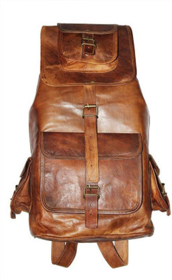 

iHandikart Handmade Leather Bag | Hand Bag | Shoulder Bag | Brown Bag | 16"x 12" x 4" 10 L Backpack(Brown)