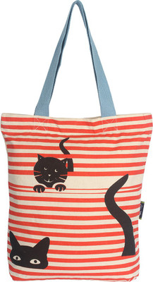 

Kanvas Katha Printed Fashion canvas tote Shoulder Bag(White, 5 inch)