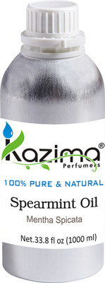

KAZIMA Spearmint Essential Oil (1000ML) 100% Pure Natural & Undiluted For Skin care & Hair treatment(1000 ml)