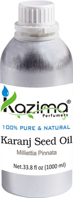 

KAZIMA Karanj Seed Cold Pressed Carrier Oil (1000ML) 100% Pure Natural & Undiluted For Skin care & Hair treatment(1000 ml)