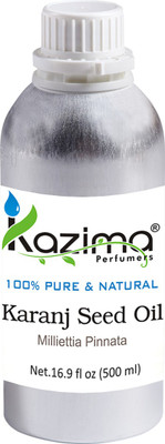 

KAZIMA Karanj Seed Cold Pressed Carrier Oil (500ML) 100% Pure Natural & Undiluted For Skin care & Hair treatment(500 ml)
