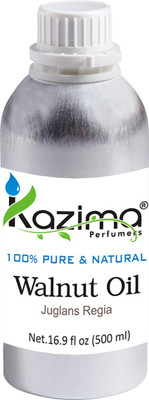 

KAZIMA Walnut Cold Pressed Carrier Oil (500ML) 100% Pure Natural & Undiluted For Skin care & Hair treatment(500 ml)
