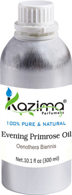 

KAZIMA Evening Primrose Cold Pressed Carrier Oil (300ML) 100% Pure Natural & Undiluted For Skin care & Hair treatment(300 ml)
