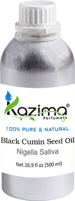 

KAZIMA Black Cumin Seed Essential Oil (500ML) 100% Pure Natural & Undiluted For Skin care & Hair treatment(500 ml)