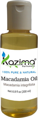 

KAZIMA Macadamia Cold Pressed Carrier Oil (200ML) 100% Pure Natural & Undiluted For Skin care & Hair treatment(200 ml)