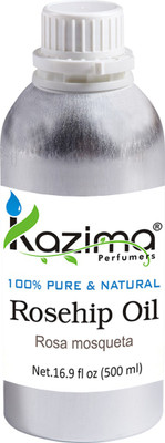 

KAZIMA Rosehip Cold Pressed Carrier Oil (500ML) 100% Pure Natural & Undiluted For Skin care & Hair treatment(500 ml)