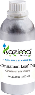 

KAZIMA Cinnamon leaf (Dalchini) Oil (1000ML) 100% Pure Natural & Undiluted For Skin care & Hair treatment(1000 ml)