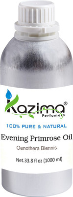 

KAZIMA Evening Primrose Cold Pressed Carrier Oil (1000ML) 100% Pure Natural & Undiluted For Skin care & Hair treatment(1000 ml)