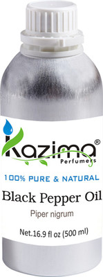 

KAZIMA Black Pepper Essential Oil (500ML) 100% Pure Natural & Undiluted For Skin care & Hair treatment(500 ml)