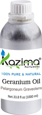 

KAZIMA Geranium Essential Oil (1000ML) 100% Pure Natural & Undiluted For Skin care & Hair treatment(1000 ml)
