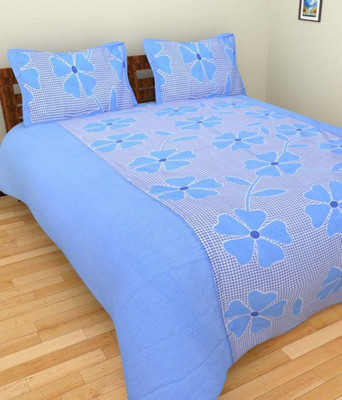 Bella Manson Cotton Double Flat Printed Bedsheet(Pack of 1, Multicolor)