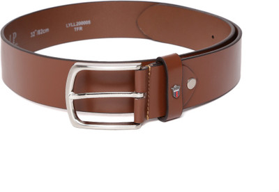 

LP Louis Philippe Men Black Genuine Leather Belt, Brown