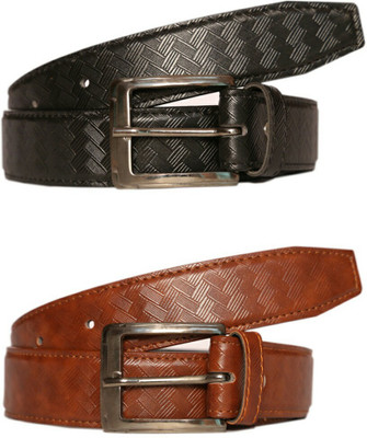 

matcraft Men Black, Tan Artificial Leather Belt