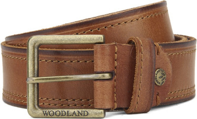

Woodland Men Casual Tan Genuine Leather Belt
