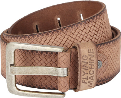 

Flying Machine Men Casual Brown Genuine Leather Belt