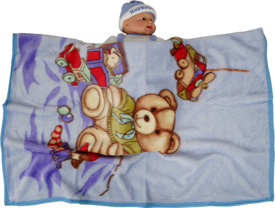 

Aarushi Printed  Blanket(Cotton, Light Blue