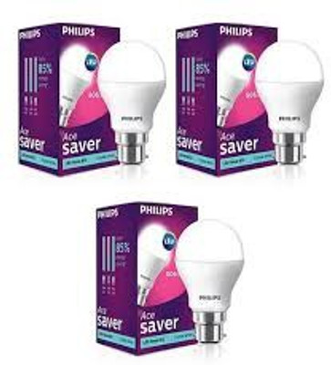 PHILIPS 9 W Basic Standard B22 LED Bulb(White, Pack of 3)