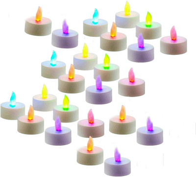 

ShopyBucket Eco Friendly Diwiali Gift Set Led Diya_2 Candle(Multicolor, Pack of 24)