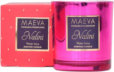 

maeva NALINI METALLIC GLASS SCENTED CANDLE Candle(Pink, Pack of 1)