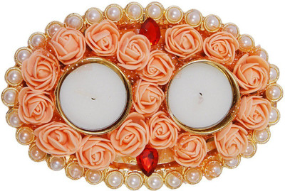 

FNB TEA LIGHT CANDLE HOLDER PACK OF 1 Candle(Multicolor, Pack of 2)