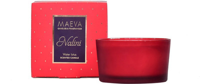 

maeva NALINI FROSTED FLARED GLASS SCENTED CANDLE Candle(White, Pack of 1)