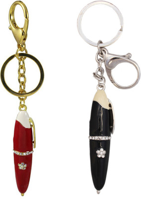 

Tootpado Pen (Pack of 2) - LNTq006 - Stylish Stone Metal Keychain Crystal Keyring Key Chain(Multicolor)
