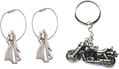 

MGP Fashion Love couple romentic gift girl boy family Trendy Gift Metallic Key Chain Combo No.514 Key Chain(Multicolor)