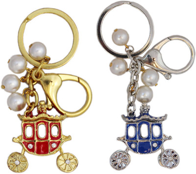 Tootpado Buggy (Pack of 2) - LNTq002 - Stylish Stone Metal Keychain Crystal Keyring Key Chain(Multicolor)