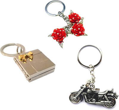 

MGP Fashion Love couple romentic gift girl boy family Trendy Gift Metallic Key Chain Combo No.504 Key Chain(Multicolor)
