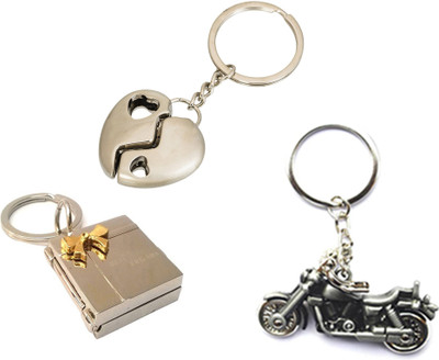 

MGP Fashion Love couple romentic gift girl boy family Trendy Gift Metallic Key Chain Combo No.534 Key Chain(Multicolor)