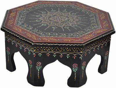 

Lal Haveli Ethnic Handpainted Pooja Wooden All Purpose Chowki(Black, Pack of 1)