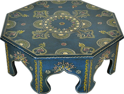 

Lal Haveli Handicrafts Pooja Wooden All Purpose Chowki(Blue, Pack of 1)