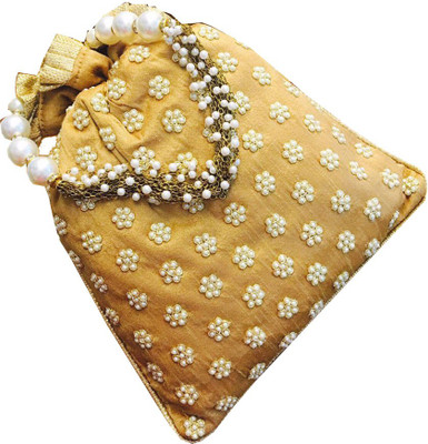 

CRAFTBAZAAR Party Gold Clutch