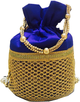 

CRAFTBAZAAR Party Blue Clutch