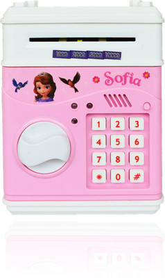 

Toys Factory Piggy Bank In Sofia Cartoon Coin Bank(Pink, White)