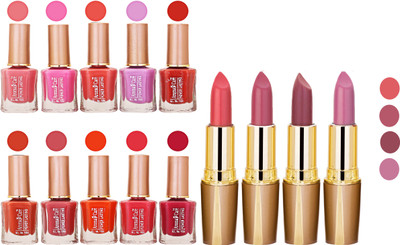 

Aroma Care Wholesale Rate Combo Of Nail Polish And RG Lipstick 75(Set of 2)