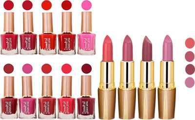

Aroma Care Wholesale Rate Combo Of Nail Polish And RG Lipstick 77(Set of 2)