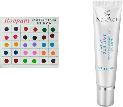 Oriflame Sweden Bindi with NovAge Bright Sublime Advanced Brightening Eye Cream(15ml)(2 Items in the set)