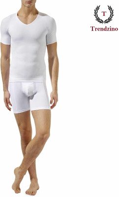 

Trendzino ™ Power Core Tummy Tucker Slim Lift Shirt Champion® Men Compression(White Half Sleeve