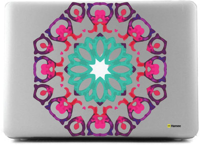 

Hamee Clear Transparent Hard Hybrid Slim Fit Plastic Bumper Back Shell Case Cover for Apple MacBook Pro 13" 2015 edition (A1278) - Purple Rangoli Combo Set