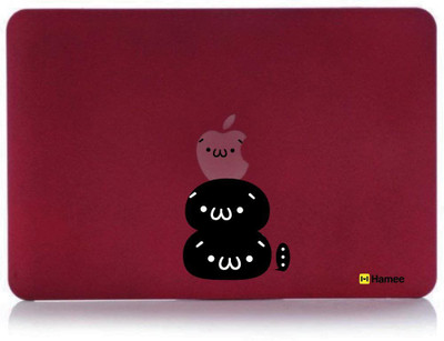 

Hamee Red Burgundy Maroon Hard Hybrid Slim Fit Plastic Bumper Back Shell Case Cover for Apple MacBook Pro Retina 13" (A1502 / A1425) - Pigs Combo Set