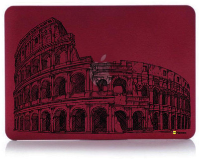 

Hamee Red Burgundy Maroon Hard Hybrid Slim Fit Plastic Bumper Back Shell Case Cover for Apple MacBook Pro Retina 13" (A1502 / A1425) - Monument Combo Set