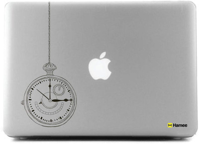

Hamee Clear Transparent Hard Hybrid Slim Fit Plastic Bumper Back Shell Case Cover for Apple MacBook Air 13" - Clock Combo Set