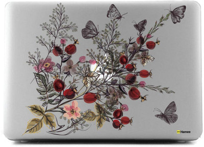

Hamee Clear Transparent Hard Hybrid Slim Fit Plastic Bumper Back Shell Case Cover for Apple MacBook Pro 13" 2015 edition (A1278) - Flower Berries Combo Set