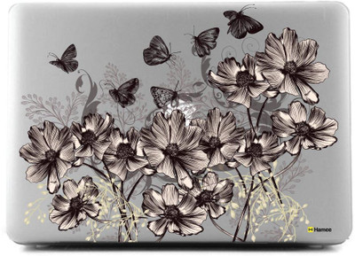 

Hamee Clear Transparent Hard Hybrid Slim Fit Plastic Bumper Back Shell Case Cover for Apple MacBook Pro 13" 2016 edition (A1706 / A1708) - Wild Flowers Combo Set