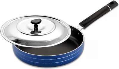 

The Kitchen Queen Non stick Fry pan 220 mm with Lid Cookware Set(Aluminium, 1 - Piece), Blue