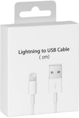 DELMOHUT ChargIing Data & Sync Cable For Apple iPhone 5 5S 6 6 Plus 6S 6S Plus 7 7 Plus (1M) USB Cable (White) 1 m Lightning Cable(Compatible with All iPhones (5,6,7,8 & X Series) , iPad & iPod, White, One Cable)