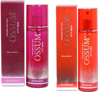 

OSSUM BLOSSOM PERFUMED BODY MIST 190 ML + ROMANCE PERFUMED 190 ML Body Mist - For Women(190 ml)